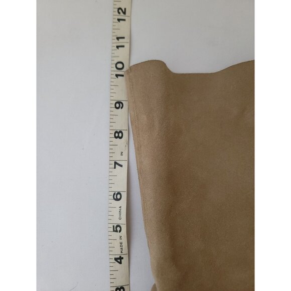 Mihaela Glavan Beige Mid-Calf Suede Boots With Block Heel Size 39 EU - Picture 8 of 9